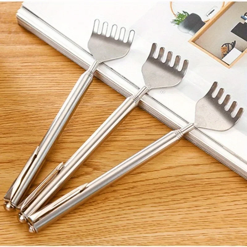Adjustable Back Scratcher Stainless Steel Back Massage Telescopic Anti Itch Claw Massager Massage Tools for Elders Health Care