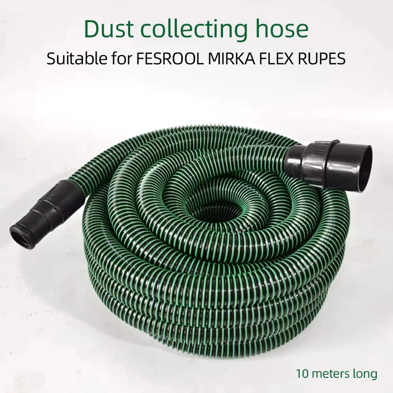 10m Vacuum Cleaner Tube Dust Collection Hose Electric Dry Grinder Accessories For FESTOOL MIRKA Dust Collector suitable for mirka 70mm 198mm rectangular pneumatic sander sticky disk base sandpaper barb hook tray accessories