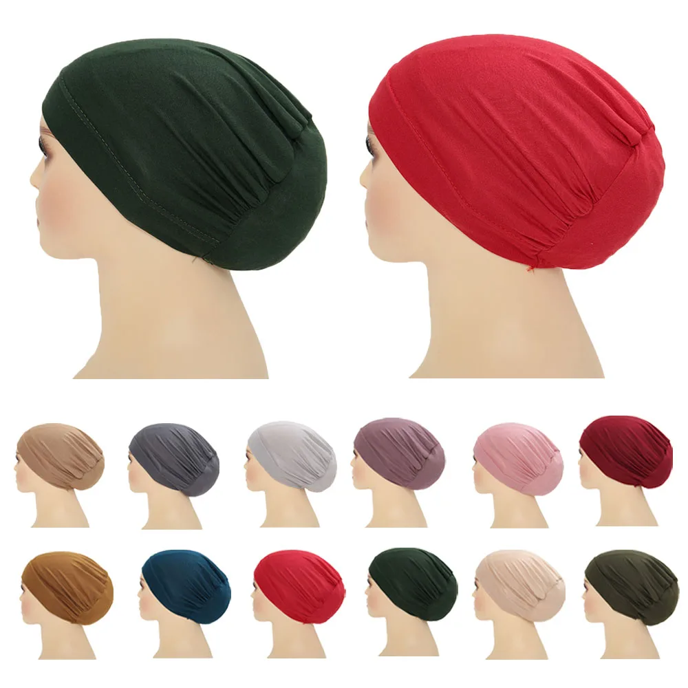 

Soft Inner Muslim Women Hijab Cap Islamic Head Wear Hat Underscarf Cotton Hats Bonnet Turkish Scarves Arab Headdress India Caps