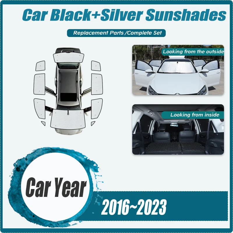 

Car Sunshades For Volkswagen VW Touran MK2 5T 2016-2023 Side Window Sunscreen Coverage Sunshades Cover Anti-UV Car Accessories