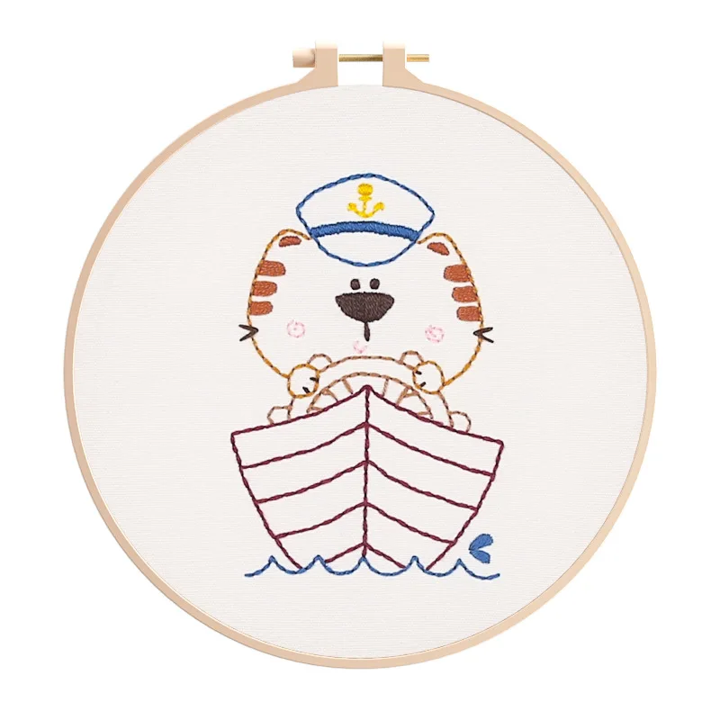 Simple Cartoon Animal Pattern Embroidery Kit for Children Teenager DIY Adult Beginner Cross Stitch Kit embroidery set embroidery kits