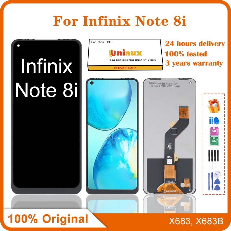 

6.78" Original For Infinix Note 8i X683 LCD Display Touch Screen Digitizer Assembly for X683 X683B LCD Repair Replacement Parts