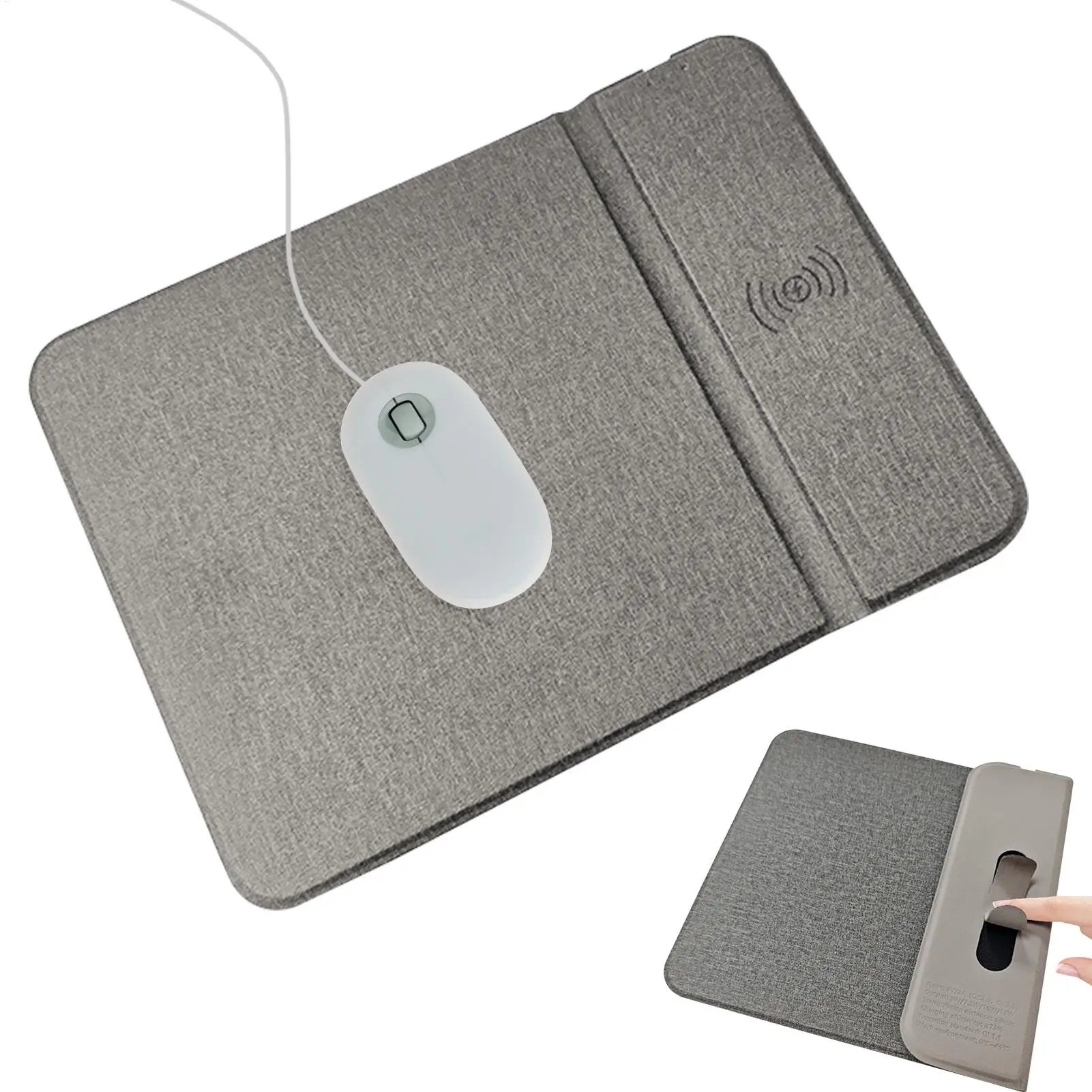 Wireless Charging Mice Pad Mice Pad Charger Cell Phones Game Accessories for Desktop Pc Computer Travel Road Trip Laptop