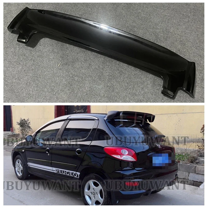 Per Peugeot 206 Rc 207 208 308 Hatchback Spoiler Plastica Abs Tetto Posteriore Spoiler Ala Tronco Lip Boot Cover Car Styling