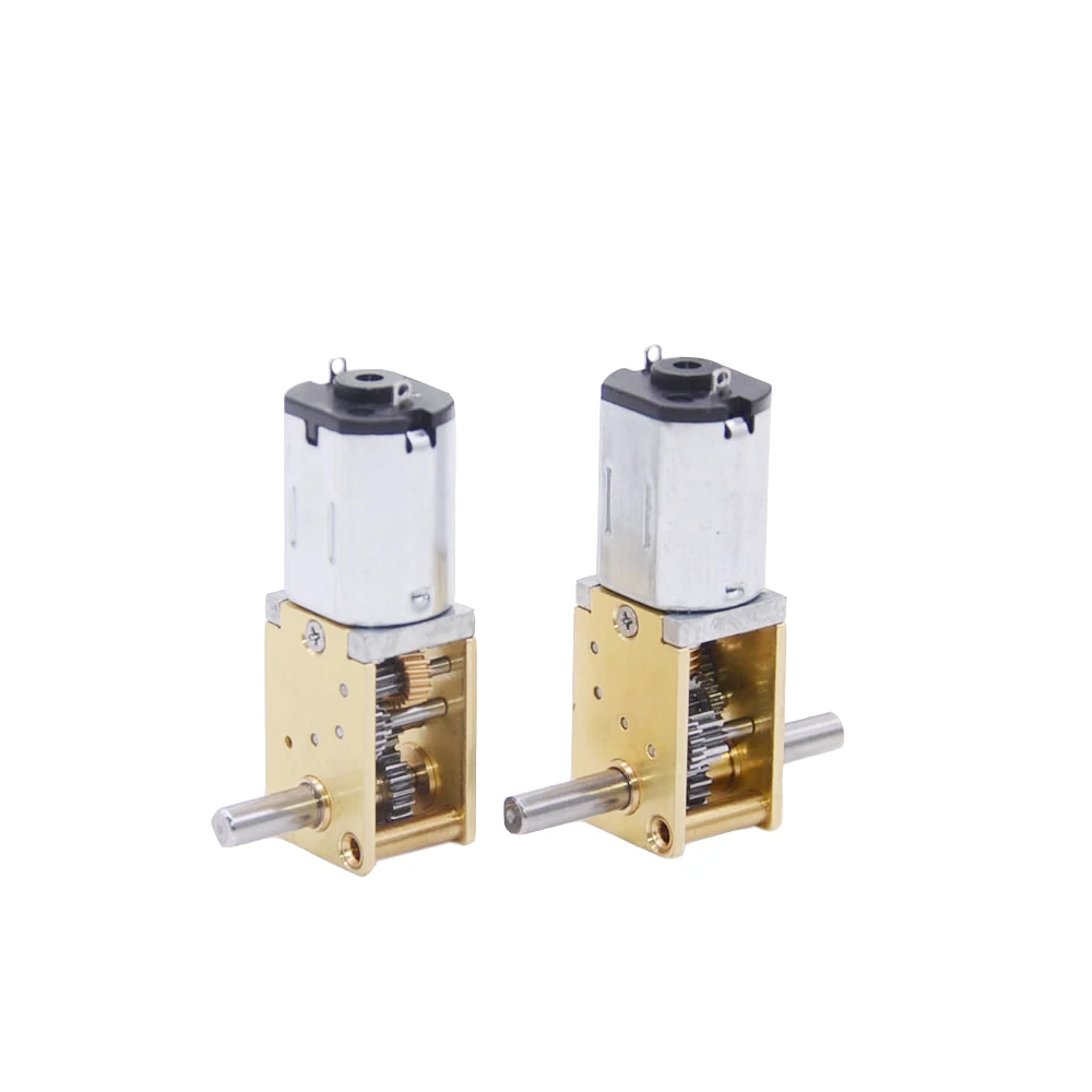 1Pcs N20 All Metal Gear Motor Dc 3V-12V 4Rpm-381Rpm Slow Speed High Torque Dual Axis Engine Worm Reduction Motor For Smart Robot
