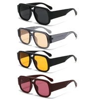 Lunettes de protection 1/4 ensembles grand cadre Double ponts lunettes de soleil carrées femmes couleur bonbon hommes lunettes Sports de plein air nuances 5