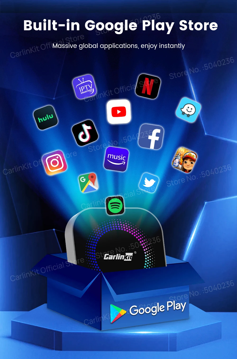 S2F CarlinKit CarPlay Ai Box Android 13 TV Box SM6225 Drahtlose Auto Spielen Android Auto Adapter 4G LTE Unterstützung Netflix für OEM Auto – Detail 8