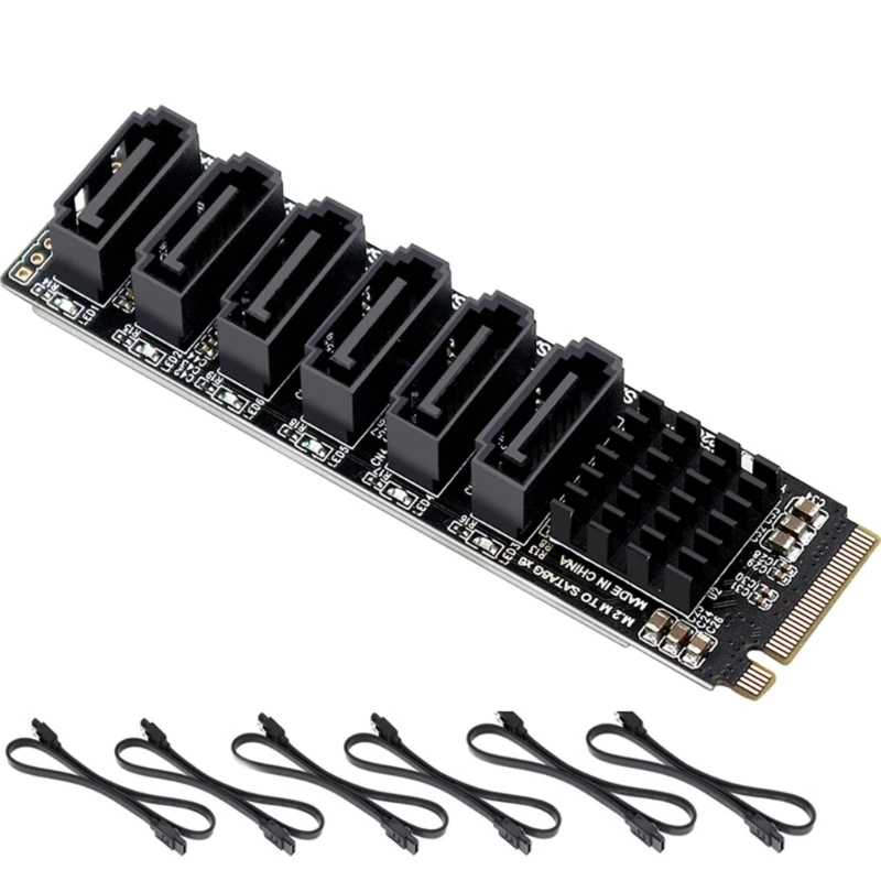 

NVME M-Key для 6-портовая карта расширения 6 Гбит/с ASM1166 для настольных компьютеров