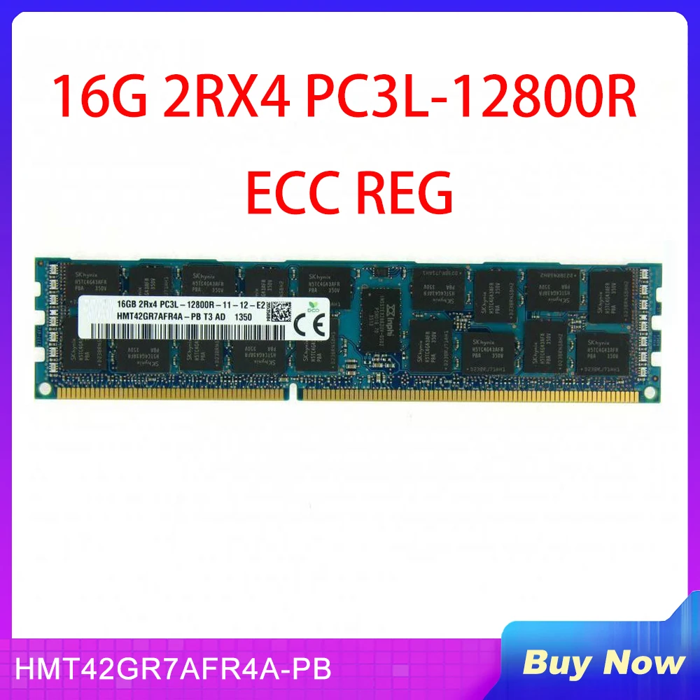 

1 PCS Server Memory For SK Hynix RAM 16GB 16G 2RX4 PC3L-12800R ECC REG HMT42GR7AFR4A-PB