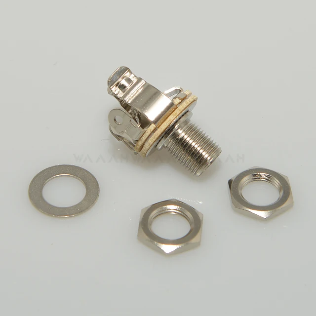 Jack Black Geesatis 2-Pack Silver Guitar End Pin Jacks - 1/4