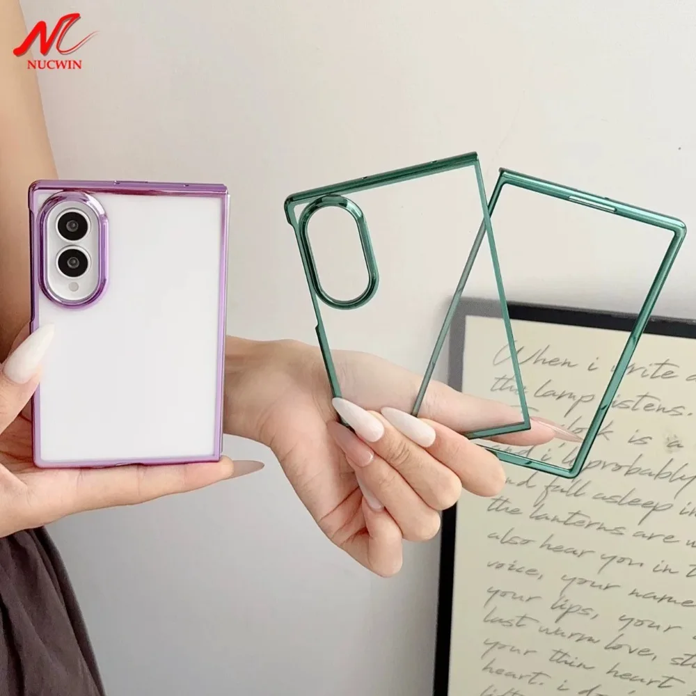 Luxury Plating Transparent Shockproof Case - Metallic Color Slim Design