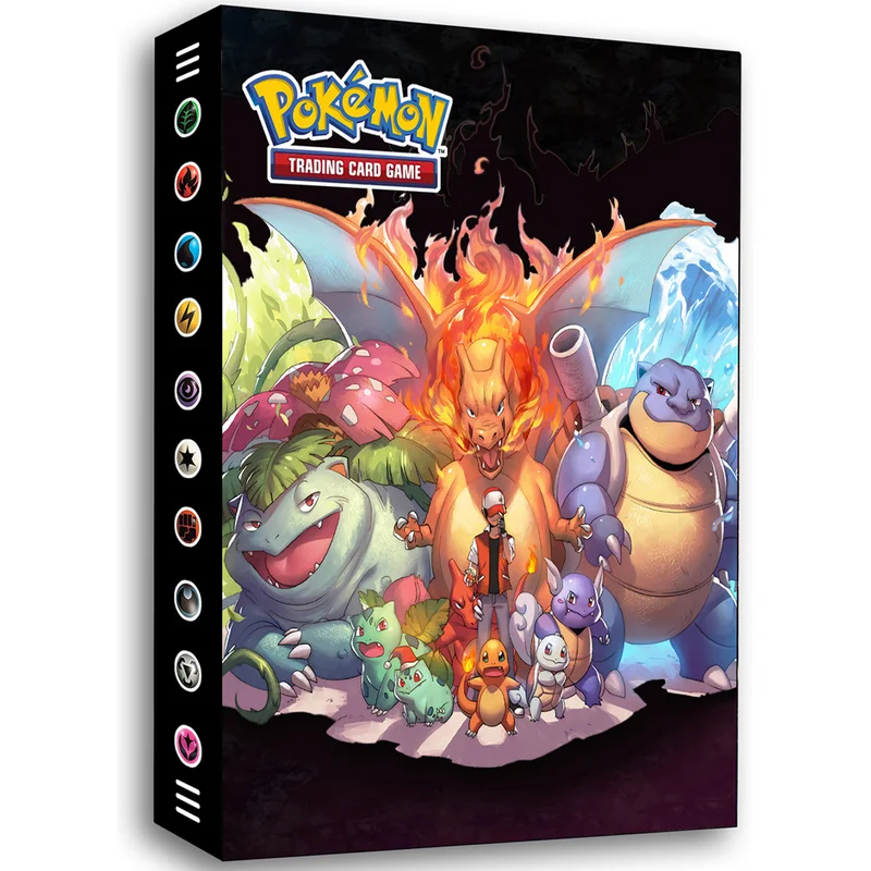 Anime 4 Pocket 240pcs Pokemon Album Book VMAX GX Game Map Cards Collection Holder Binder Folder Top Loaded List Toy Gift For Kid |