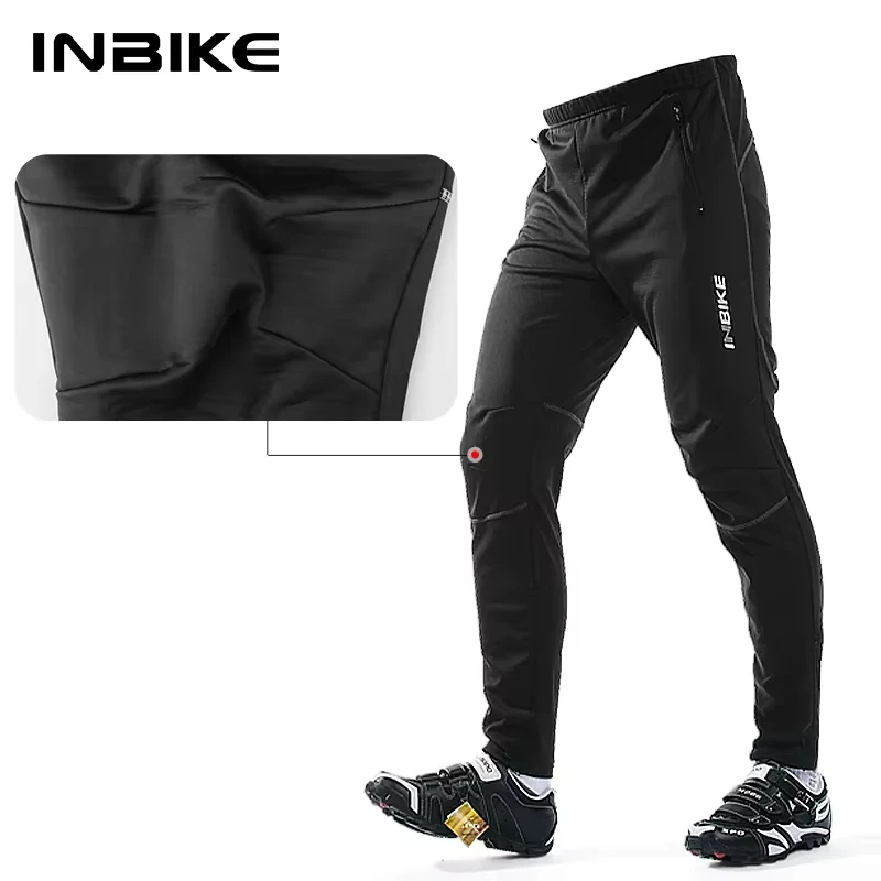 INBIKE Winter Men's Cycling Pants Thermal Road Bike Clothing Man Windproof Bicycle Trousers MTB Pants for Riding Running cycling pants