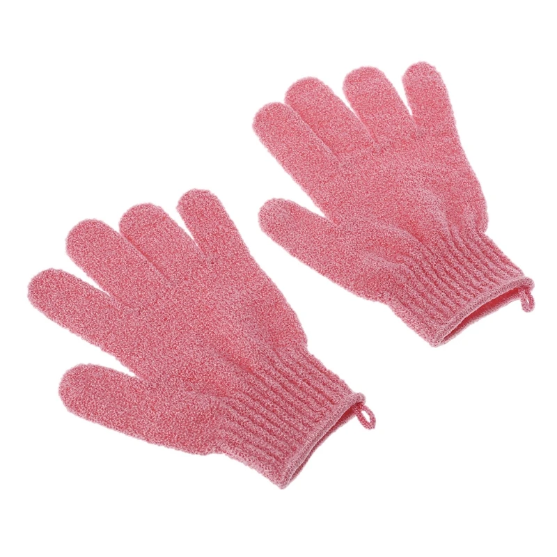 2Pcs Shower Bath Gloves Exfoliating Loofah Body Scrubber Wash Skin Spa Massage DropShip bath peeling exfoliating mitt glove shower scrub gloves resistance body massage sponge wash skin moisturizing spa bath supplies