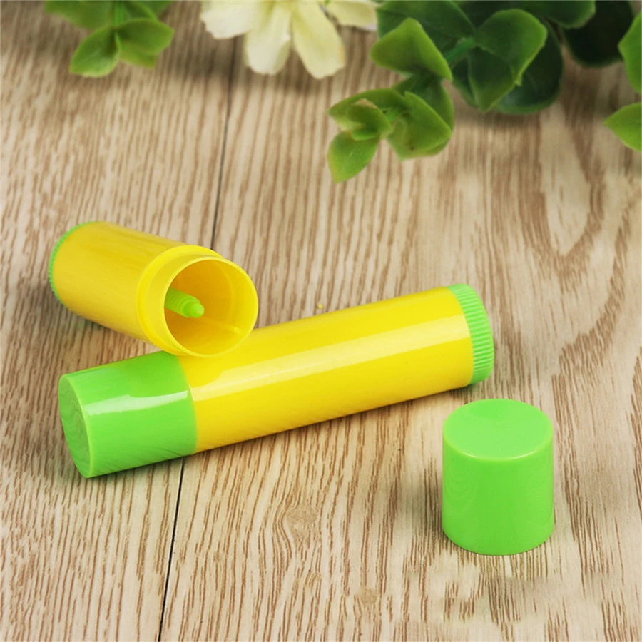 100PCS/LOT 5ML Empty Lipstick Tube,White+yellow cap Makeup Lip Gloss Container,Sample Cosmetic Lip Balm Sub-bottling HZ17