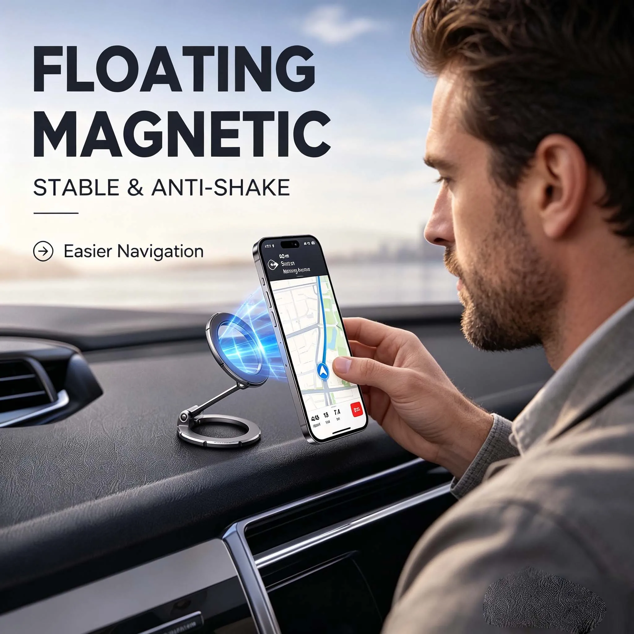 Dual-Sided Magnetic Ring for Universal Phone Mounts