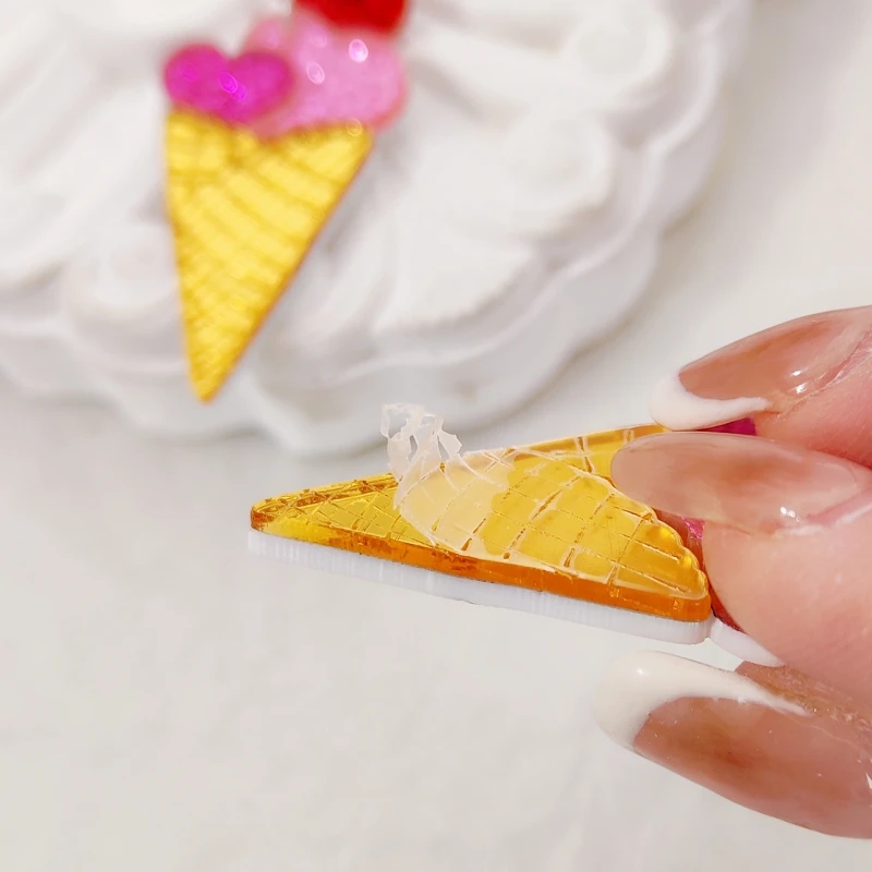 Cute Ice Cream Cone Drop Earring for Women Gift