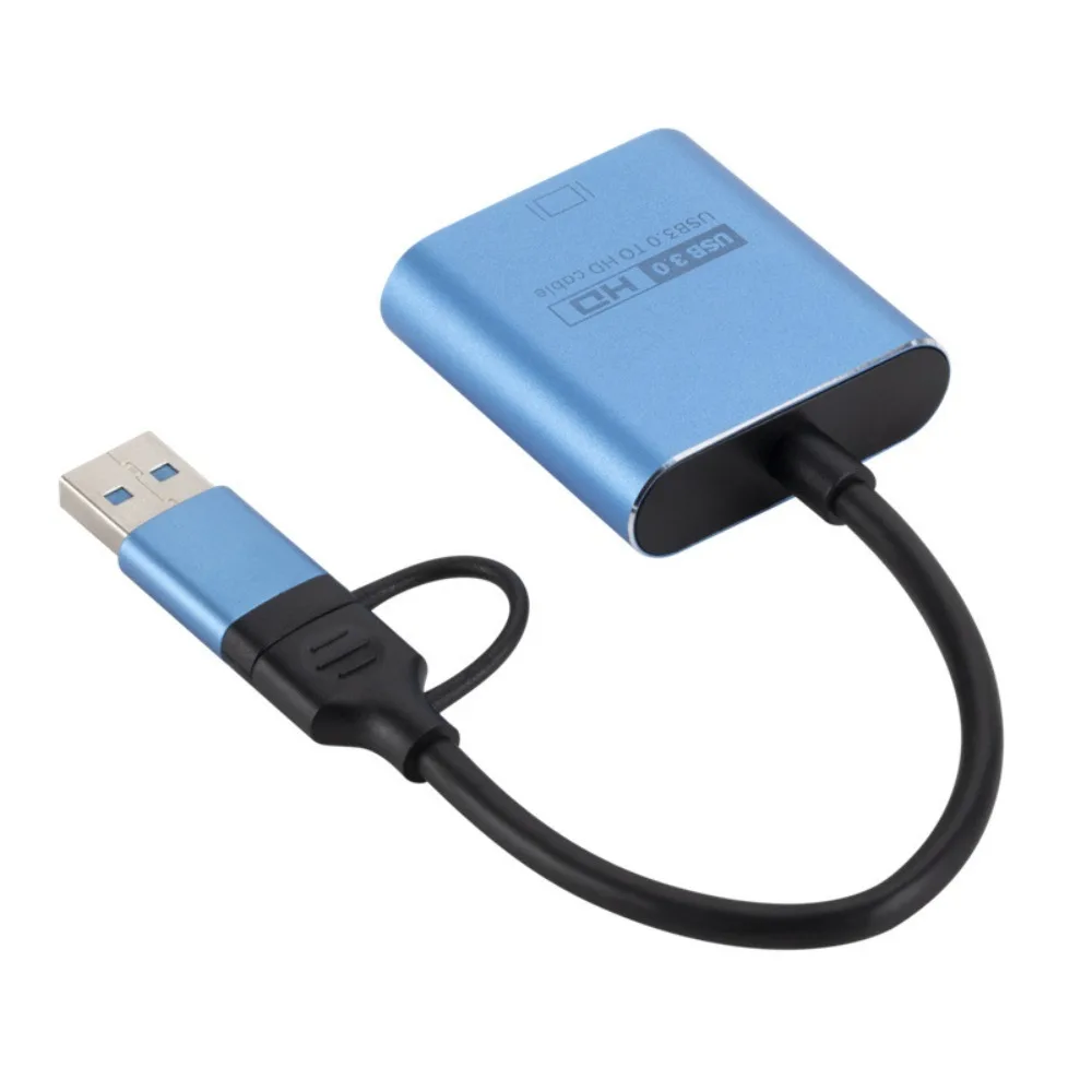 

Type-c To HDMI USB To HDMI Converter Projection 5Gbps Same Screen Cable Blue USB To HDMI Type-c To HDMI Adapter Cable