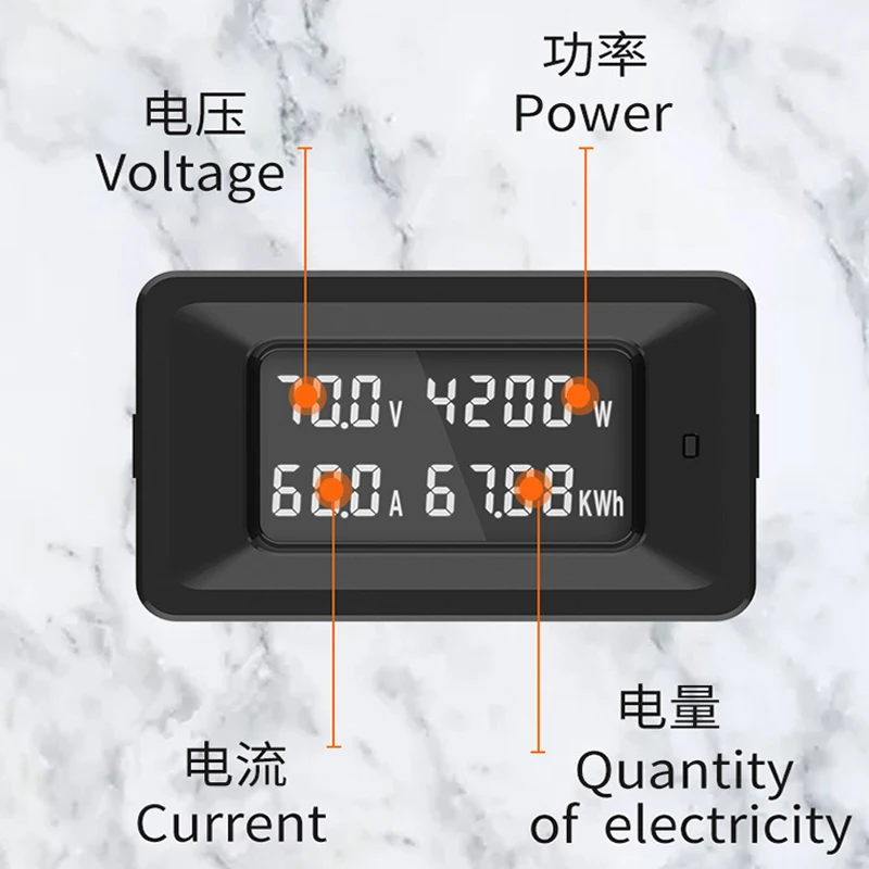 3-in-1 LED Digital Combo Meter - 600V, 100A, 100Hz Volt Amp Frequency Tester