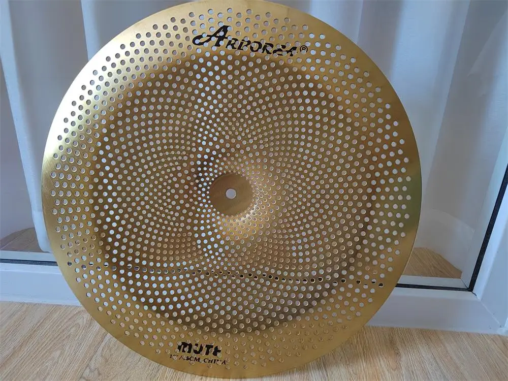 Golden Low Volume Cymbal 18 Inch China Cymbal for Drum Set Percusion Instrument Arborea