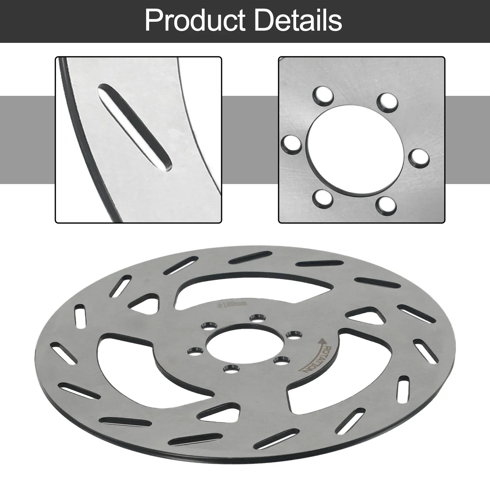 Bicycle Disc Brake 180/203MM 6-Hole For Ebike Scooter 3MM Centerline Hydraulic Brakess Thickened Disc Brake Parts