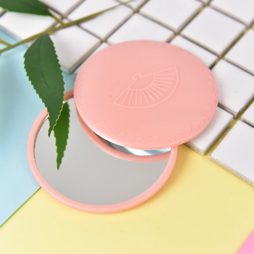 

L409 Cute Portable One Sided Mini Pocket Makeup Mirror Cosmetic Compact Metal Mirrors Color Random Dia 7cm Color Randomly