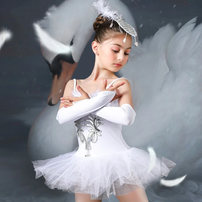 Professional Child Dance Costume White Swan Lake Ballet Dance Dress For  Kids Dancing Costumes Girls Ballerina Tutu Dress - AliExpress