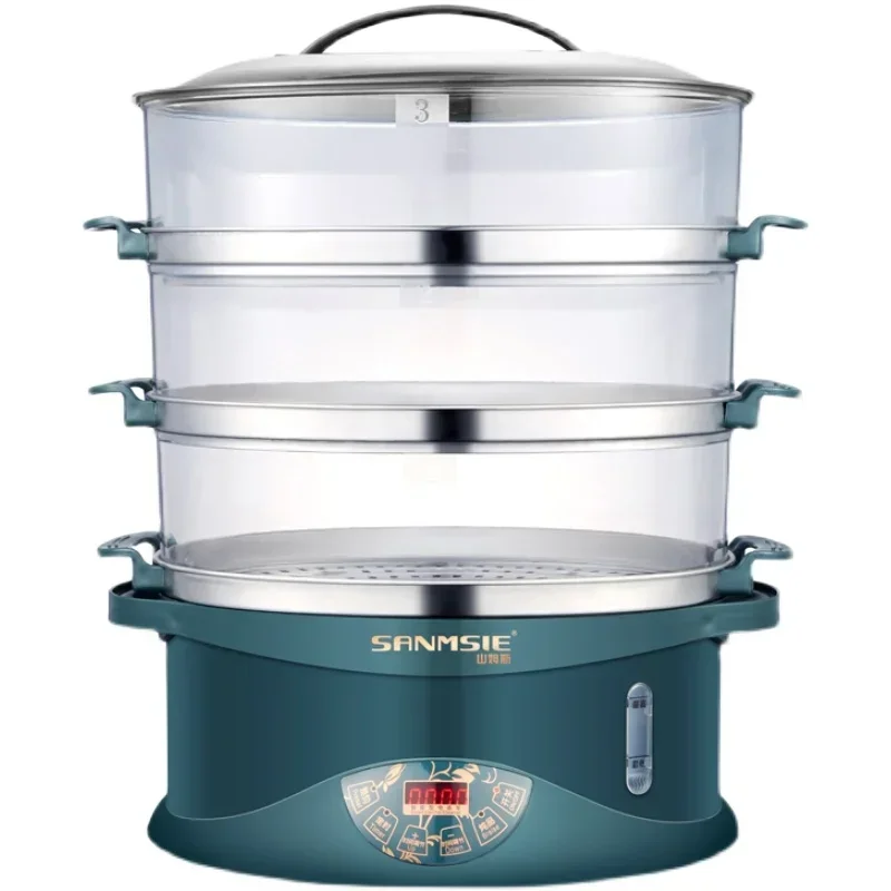 Home intelligent electric steamer  Multifunctional Electric Steamer Stainless Steel Oval Electric Cooker 220V 5