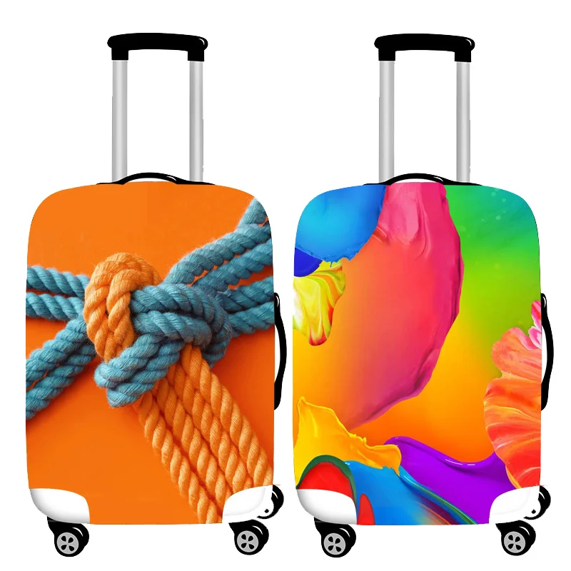 Colorful Graffiti Thicken Luggage Cover Elastic Baggage Cover Suitable 18 To 32 Inch Suitcase Case Dust Cover Travel Accessories