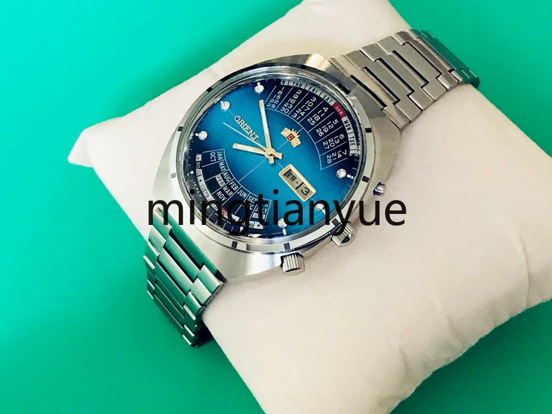 Orologio Giapponese Originale, Orologio Meccanico Completamente Automatico Con Calendario Perpetuo A Doppio Leone Orientale, Orologio Con Calendario P