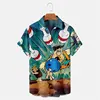 Hawaiian Bowling Men's Shirt Unique Floral 3D Print Summer Lapels Short Sleeves Oversized Unisex Fashion Sweatshirt Streetwear 2