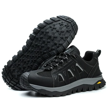 Steel Toe Shoes Comfortable Work Shoes Non Slip Smash Stab Resistant Sneakers Breathable Lace Up Safety Sneakers for Men Women 4