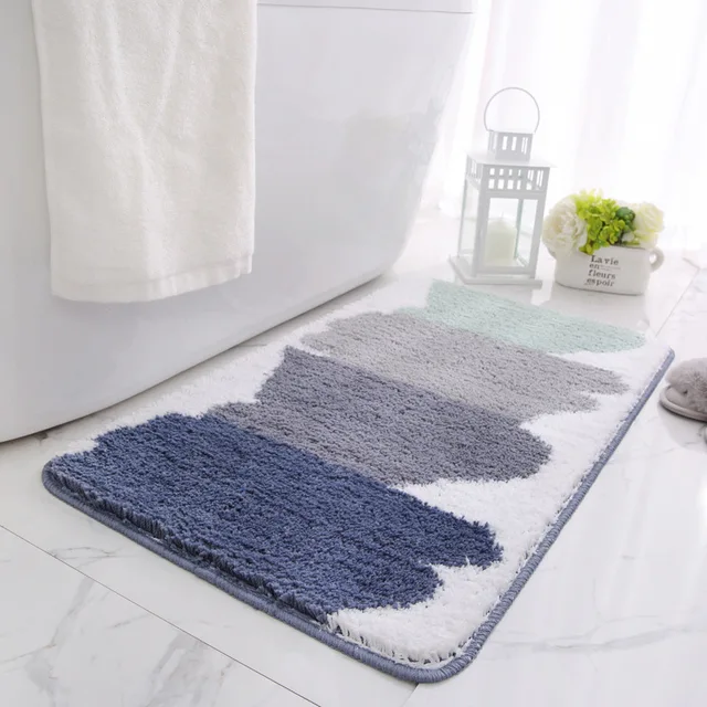 Tappetino Da Bagno Antiscivolo 40x60 Cm - Assorbente, Lavabile, Con Base In Gomma, Colore Blu - Foto 8