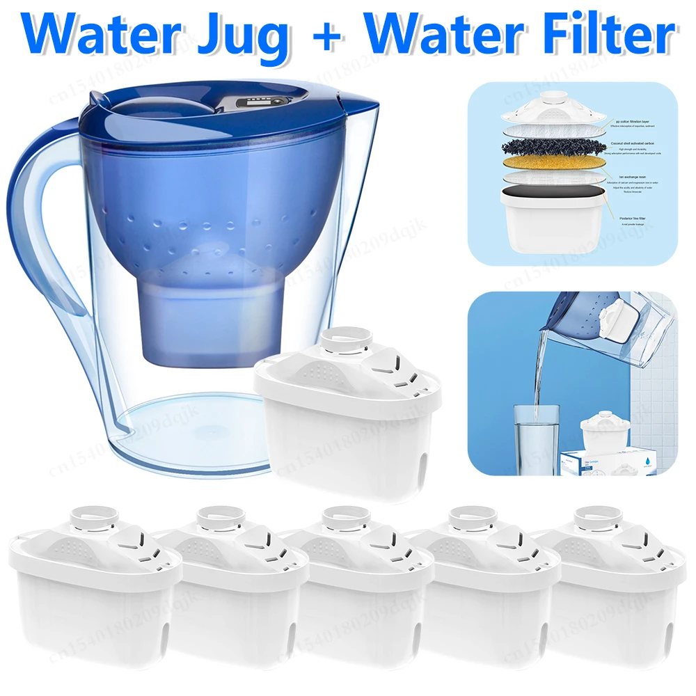 1-10 ชิ้นกรองกรองน้ํากรองขจัดฟลูออไรด์คลอรีนตลับกรองน้ํา Pure Filter Pitchers สําหรับ Brita - Maxtra 1