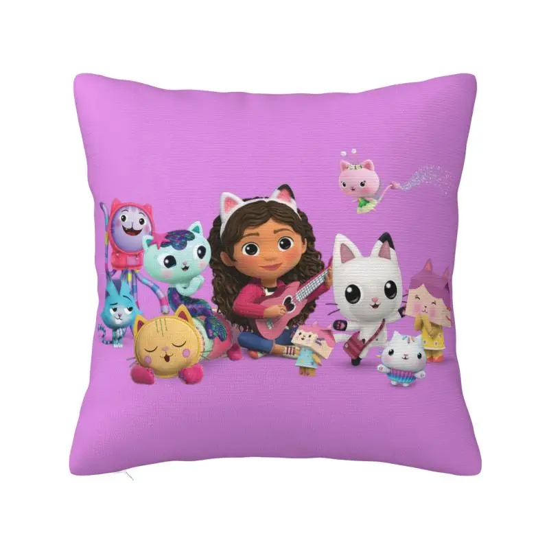 

Fashion Gabbys Dollhouse Gabby Cats Cushion Covers Soft Cakey Mercat Throw Pillow Case for Sofa Square Pillowcase Decoration