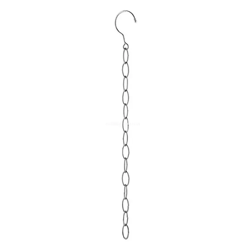 

Space Saving Clothes Hanger Chain Stainless Steel Closet Metal Cascading Hangers Multi-port Ring with Hook Dropship