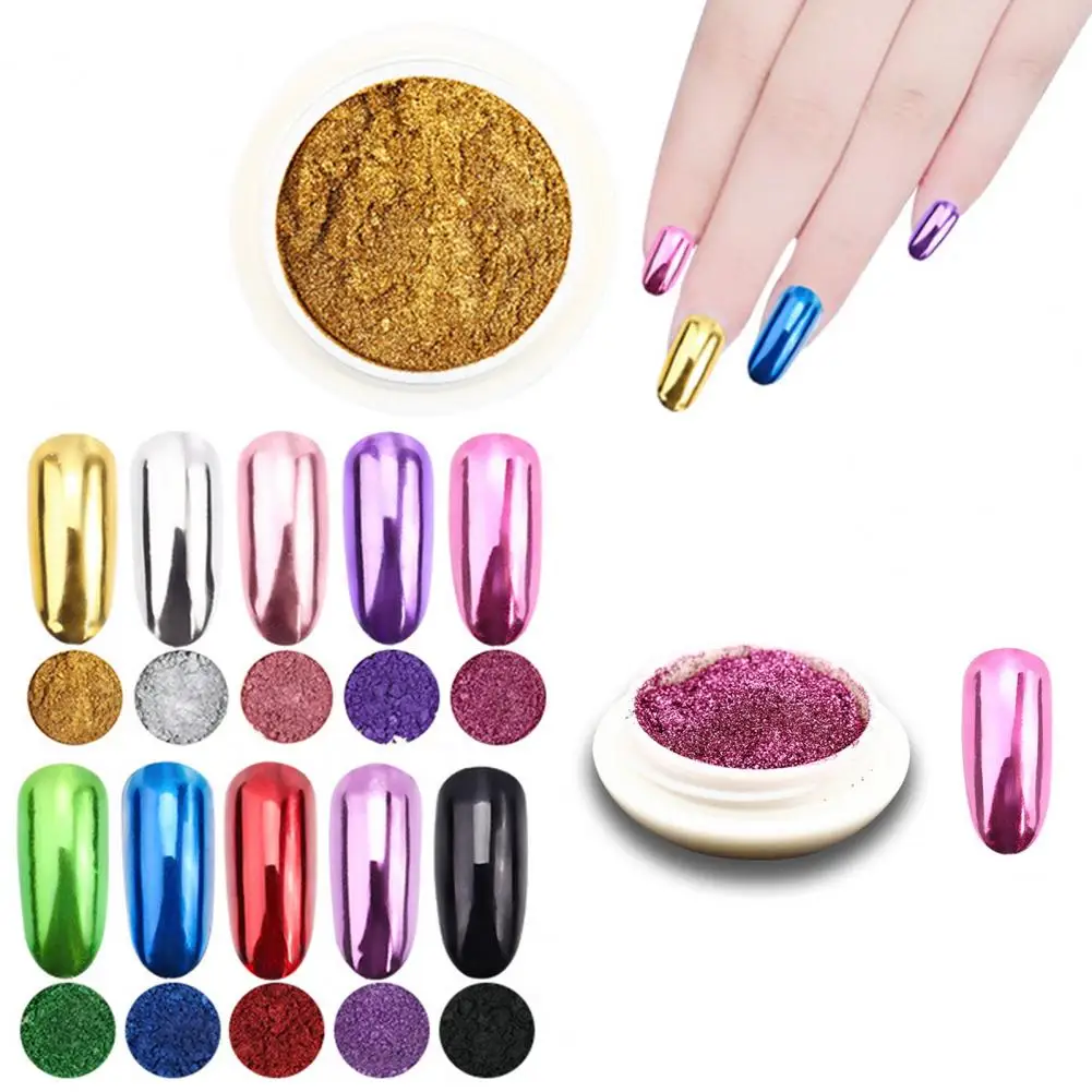 Sparkly Nails Powder Nail Art Powder Texture Mirror Nail Shiny Glitter for Metal Effect Uv Polish Diy Manicure Decoration