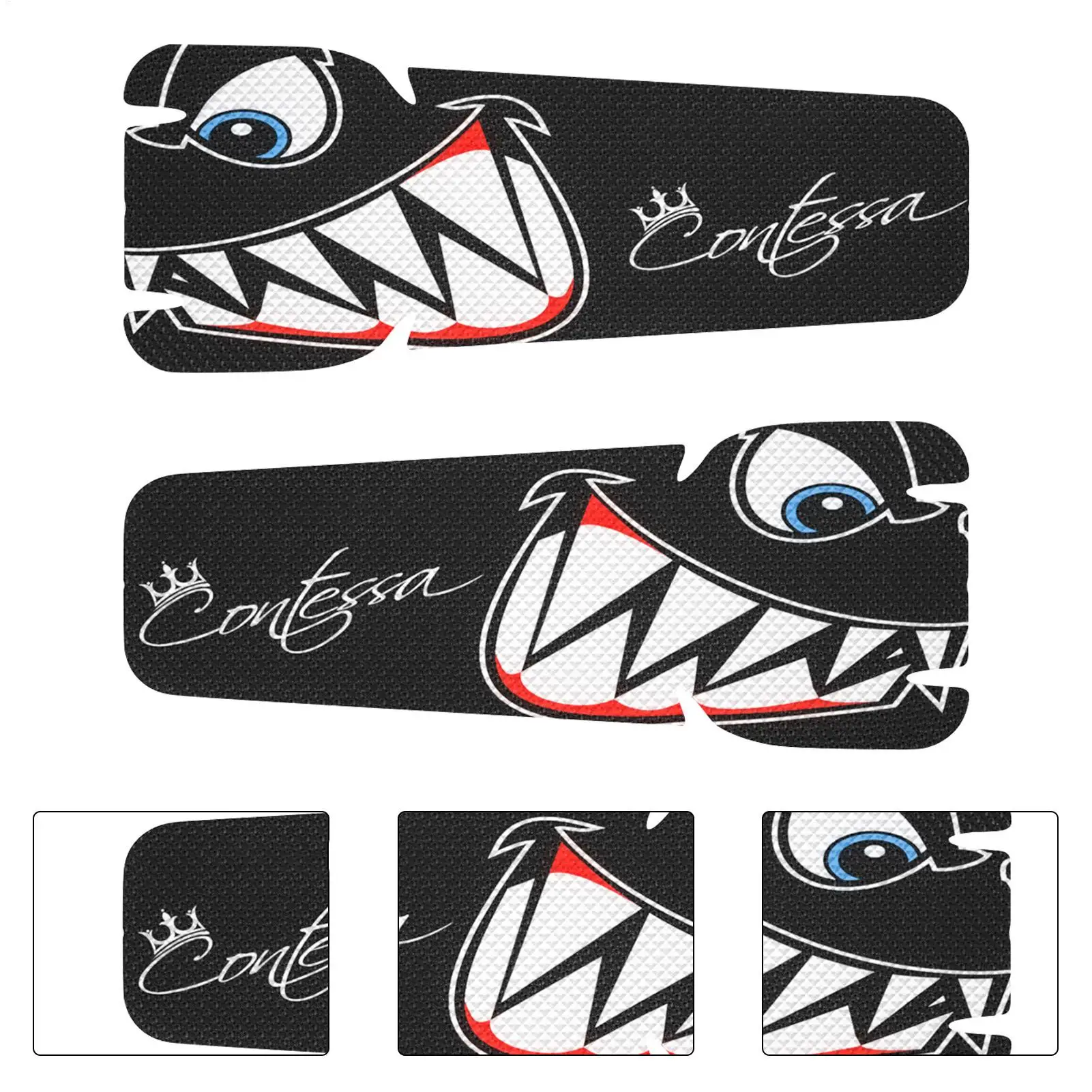bike Handlebar Sticker 3D PVC Road Bike Handlebar Tape Scratch Resistant Shark print Mountain Bike Handlebar Protective Stickers