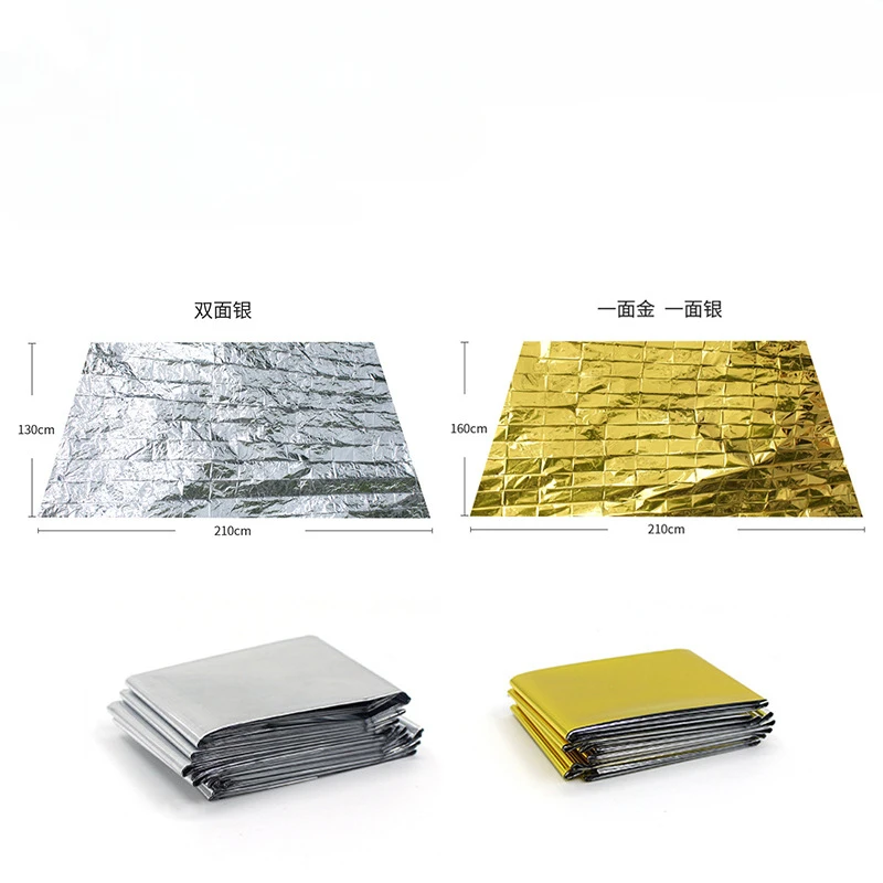 Thermal Insulation Blanket First Aid Emergency Distress Signal Camping Travel Hiking Rescue Outdoor Survival Military