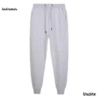 Men's Cotton Casual Pants Thickened Drawstring Sweatpants Loose Plus Size and Ankle Pants Black Gray Pants Sweatpants  Casual 2
