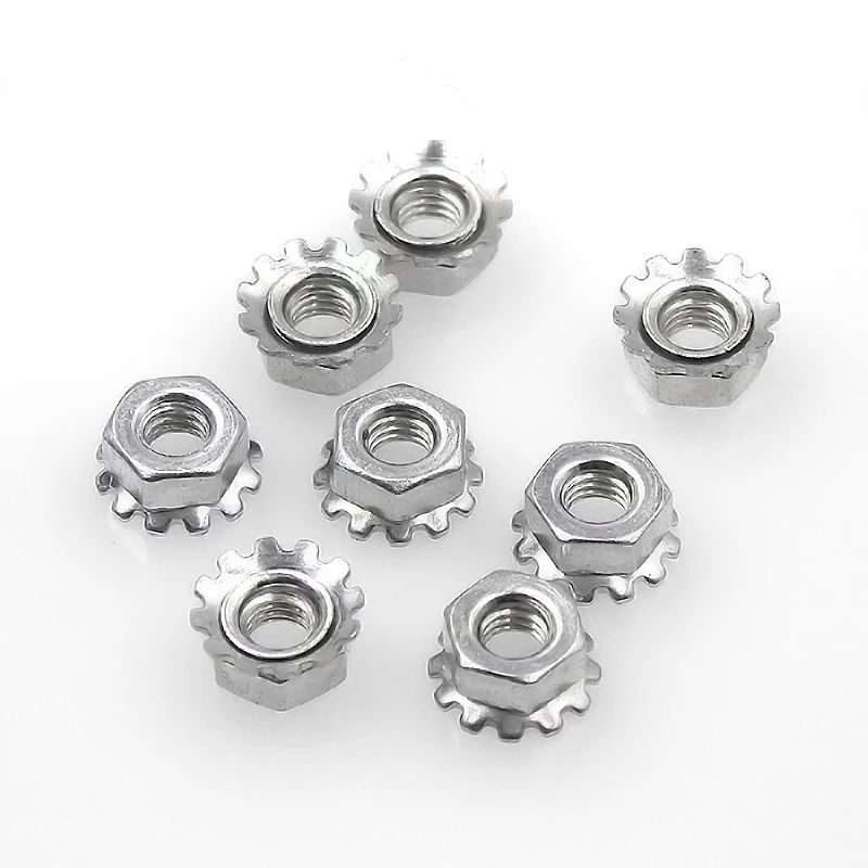 ノーチェスpg5+スタビメイプル瘤+8角軸ステンレス硬度表示窓有り M3M4M5M6M8M10K Type Lock Nut Carbon Steel White Zinc Plated