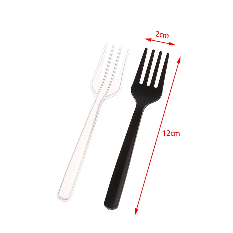 Clear Transparent Forks for Party 100Pcs