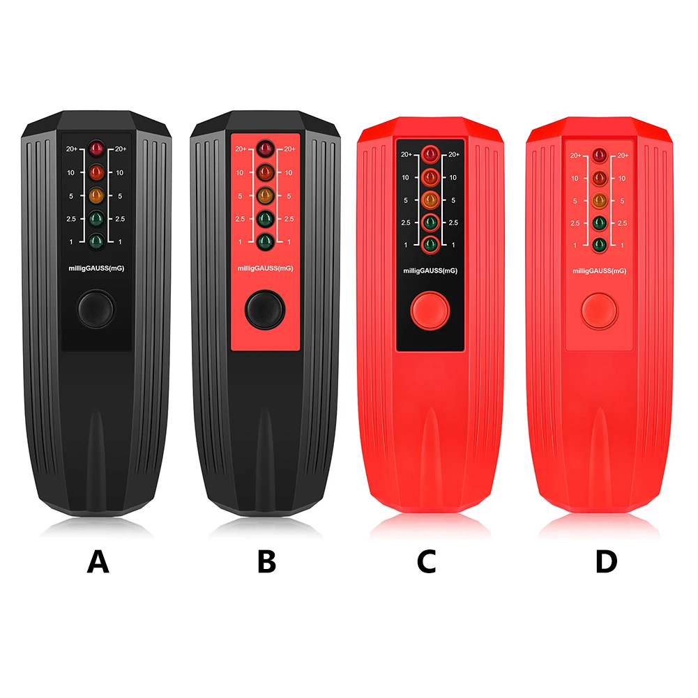 휴대용 전자기 탐지기 5 LED 가우스 미터 전기 기기용 휴대용 무선 주파수 필드 테스터