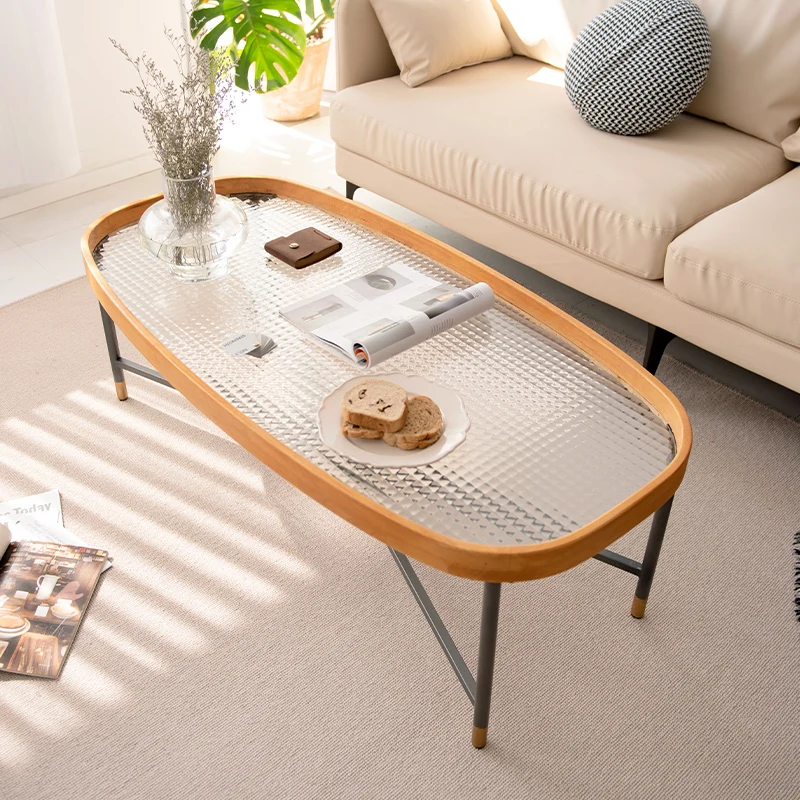 

Tempered Glass Hallway Coffee Tables Modern Metal Legs Multipurpose Coffee Table Small Apartment New Stolik Kawowy Furniture