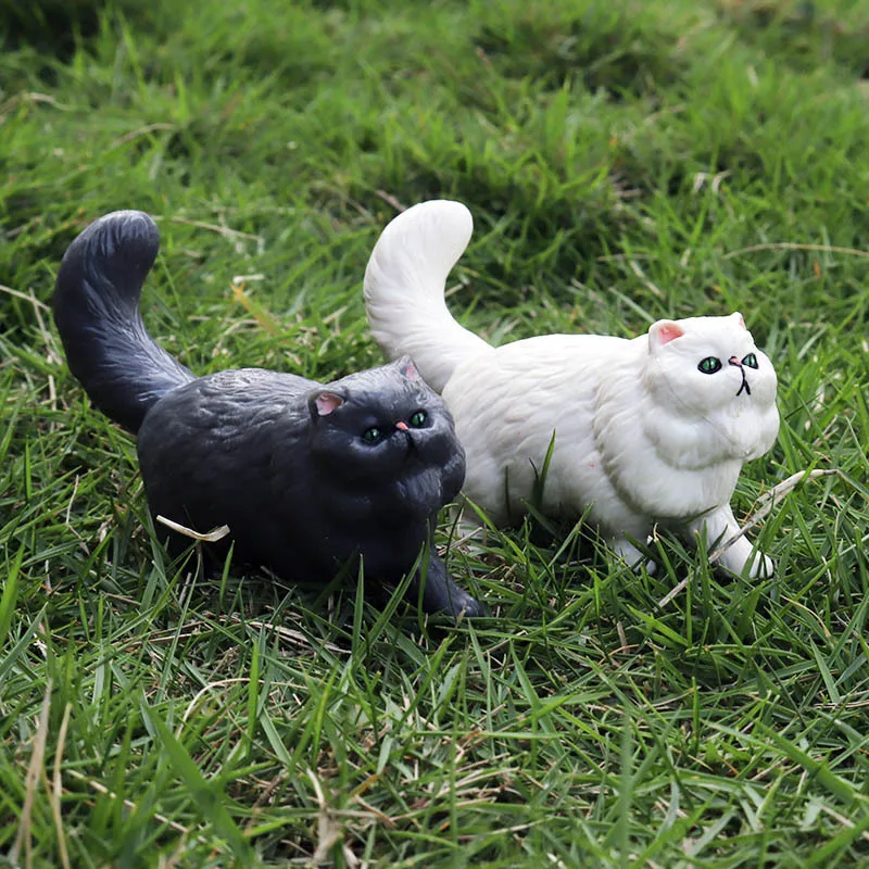 Simulation persische Katze Modell Haustier Kätzchen Ornament Home Desktop Falis Catus Dekoration