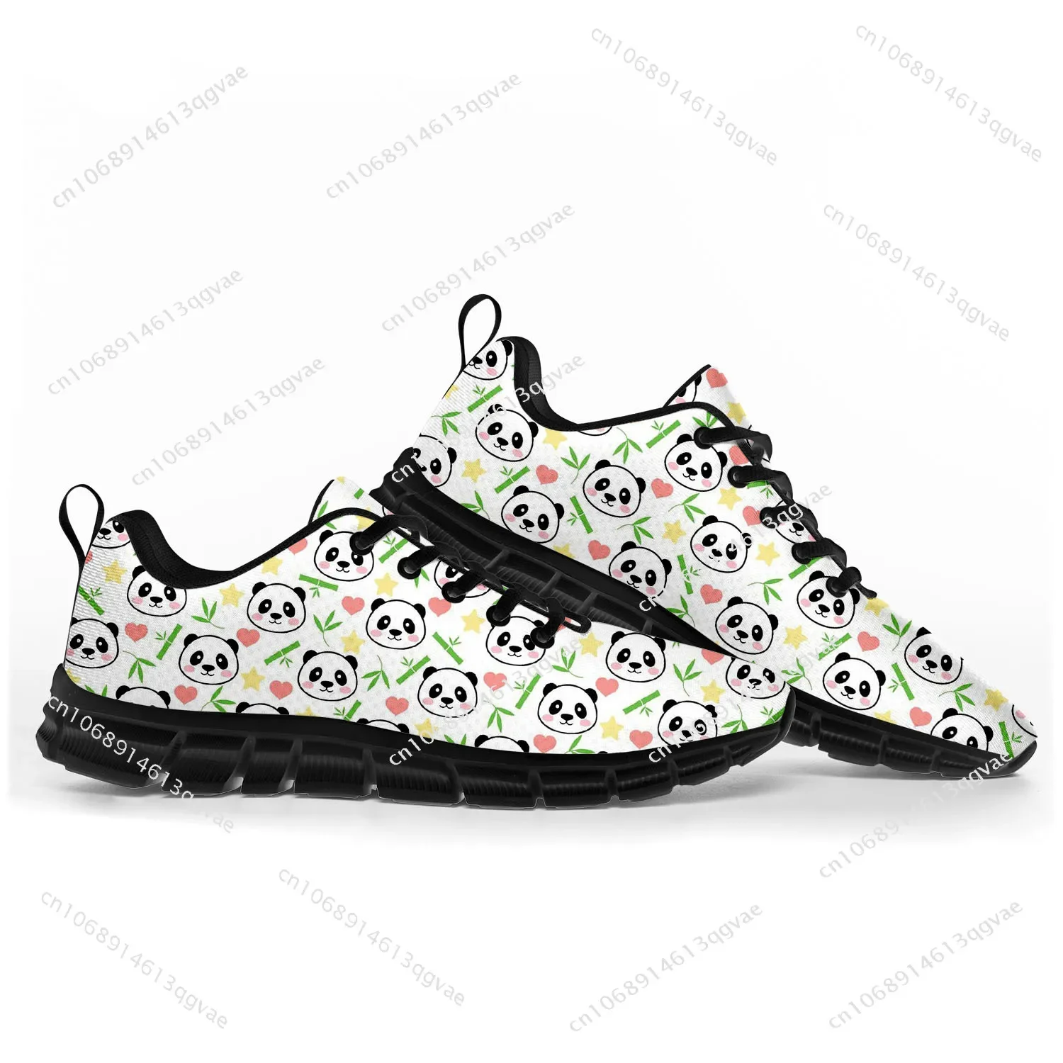Panda Pattern Sports Shoes Mens Womens Teenager Kids Children Customized Sneakers Casual Tailor-Made High Quality Couple Shoe