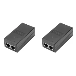 Universal Desktop POE Injector with High - Speed Gigabit Connectivity and Efficient Power Supply (2Pcs)