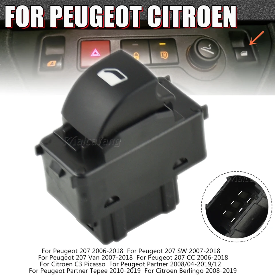 Interrupteur De Leve Vitre Avant Gauche CITROEN BERLINGO 1 PHASE 2