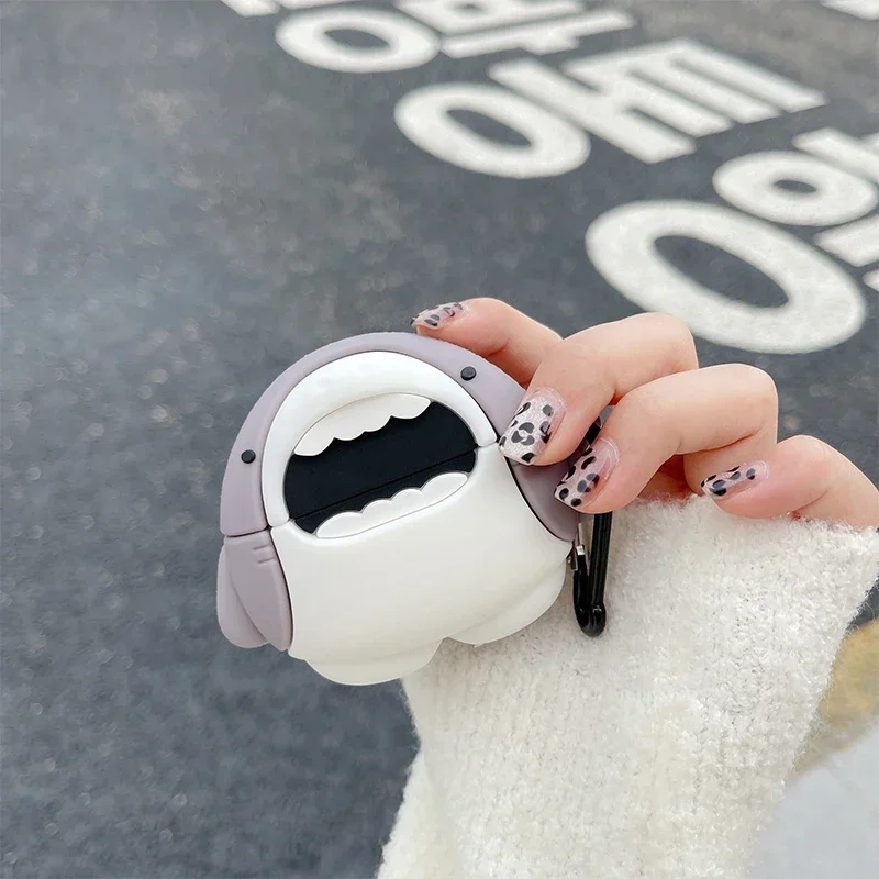 Für AirPods 4 2024 Hülle Hai-Silikon-Cover für Apple AirPods Pro2 3 Niedliche Schutzhülle für AirPods 1 2 Kabellose Ladehülle