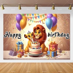 Simba's Jungle Celebration Backdrop - Tropical Birthday Party Decor Banner - 270x180cm (A064 - 31)